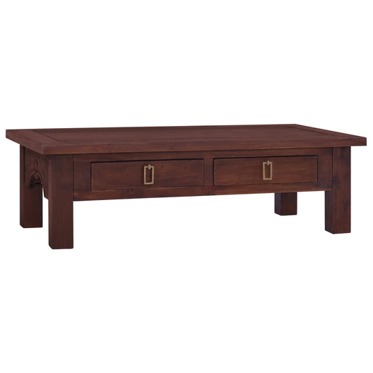 Berkfield Coffee Table Classical Brown 100x50x30 cm Solid Mahogany Wood