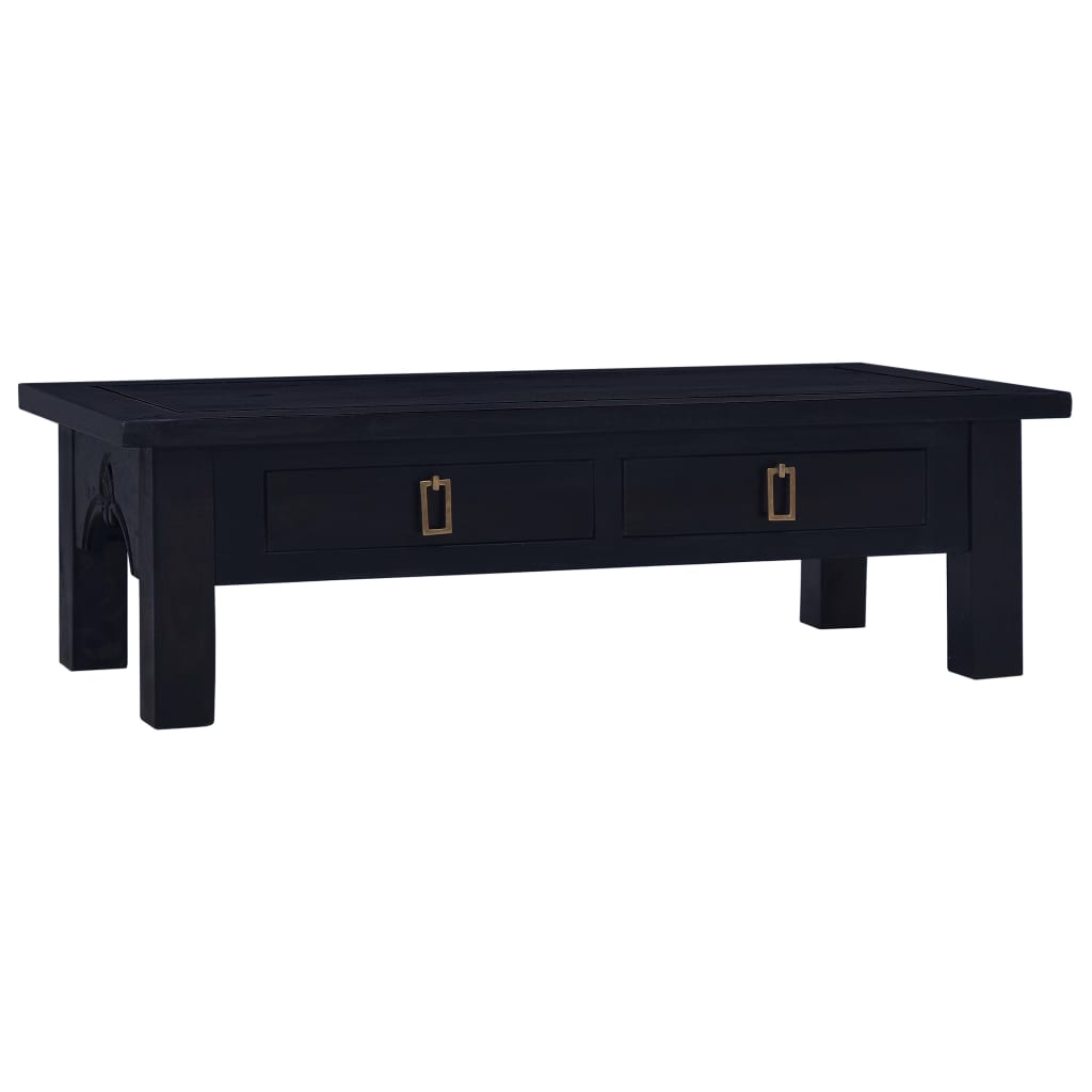 Berkfield Coffee Table Light Black Coffee 100x50x30 cm Solid Mahogany Wood