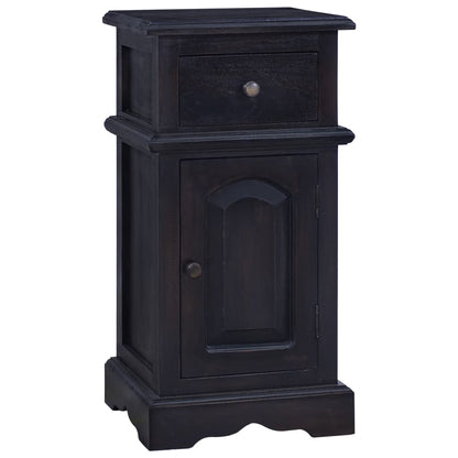 Berkfield Bedside Cabinet Light Black Coffee Solid Mahogany Wood