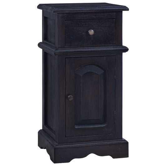 Berkfield Bedside Cabinet Light Black Coffee Solid Mahogany Wood