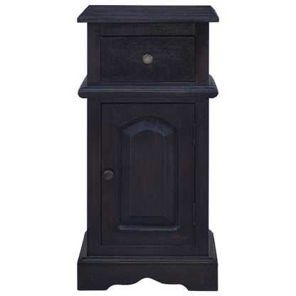Berkfield Bedside Cabinet Light Black Coffee Solid Mahogany Wood