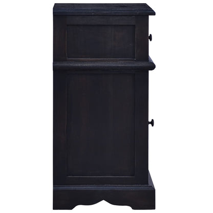 Berkfield Bedside Cabinet Light Black Coffee Solid Mahogany Wood