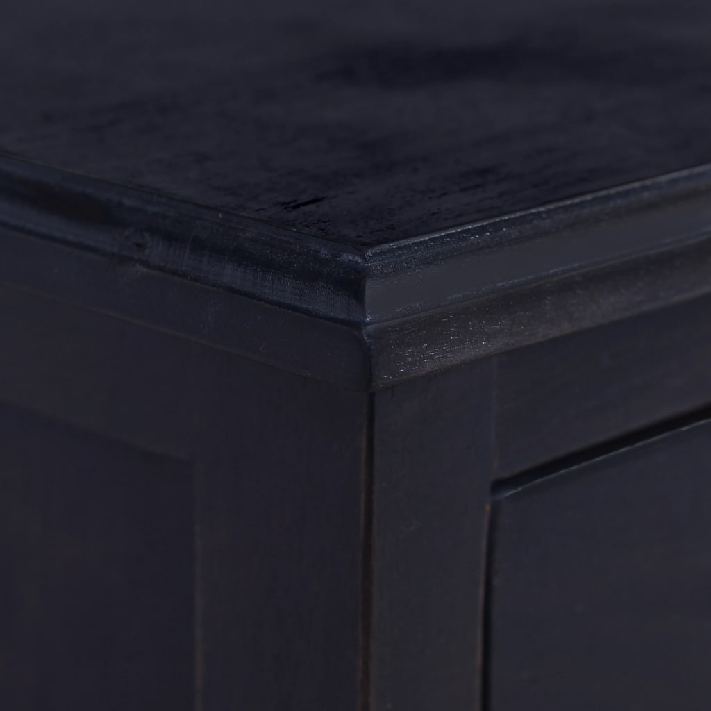 Berkfield Bedside Cabinet Light Black Coffee Solid Mahogany Wood