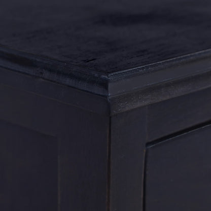 Berkfield Bedside Cabinet Light Black Coffee Solid Mahogany Wood