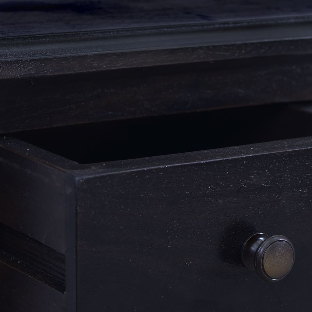 Berkfield Bedside Cabinet Light Black Coffee Solid Mahogany Wood