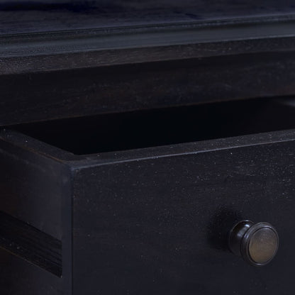 Berkfield Bedside Cabinet Light Black Coffee Solid Mahogany Wood