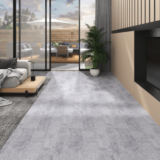 Berkfield PVC Flooring Planks 5.02 m�__ 2 mm Self-adhesive Cement Grey