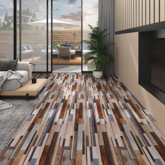 Berkfield PVC Flooring Planks 5.02 må_ 2 mm Self-adhesive Multicolour