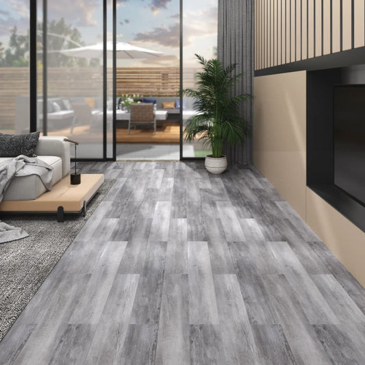 Berkfield PVC Flooring Planks 5.02 m�__ 2 mm Self-adhesive Matt Wood Grey