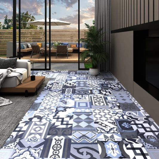 Berkfield PVC Flooring Plank Self-adhesive 5.11 m�__ Coloured Pattern