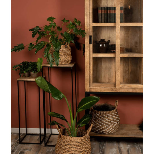 HSM Collection 2 Piece Plant Stand Set 40x40x110 cm