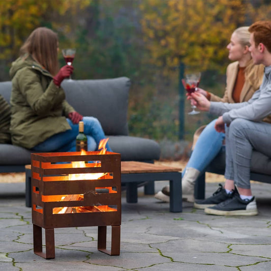 RedFire Fire Basket Madison Rust Steel