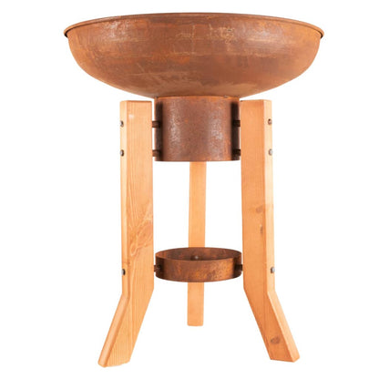 RedFire Handmade Fire Pit Woody Rust Steel