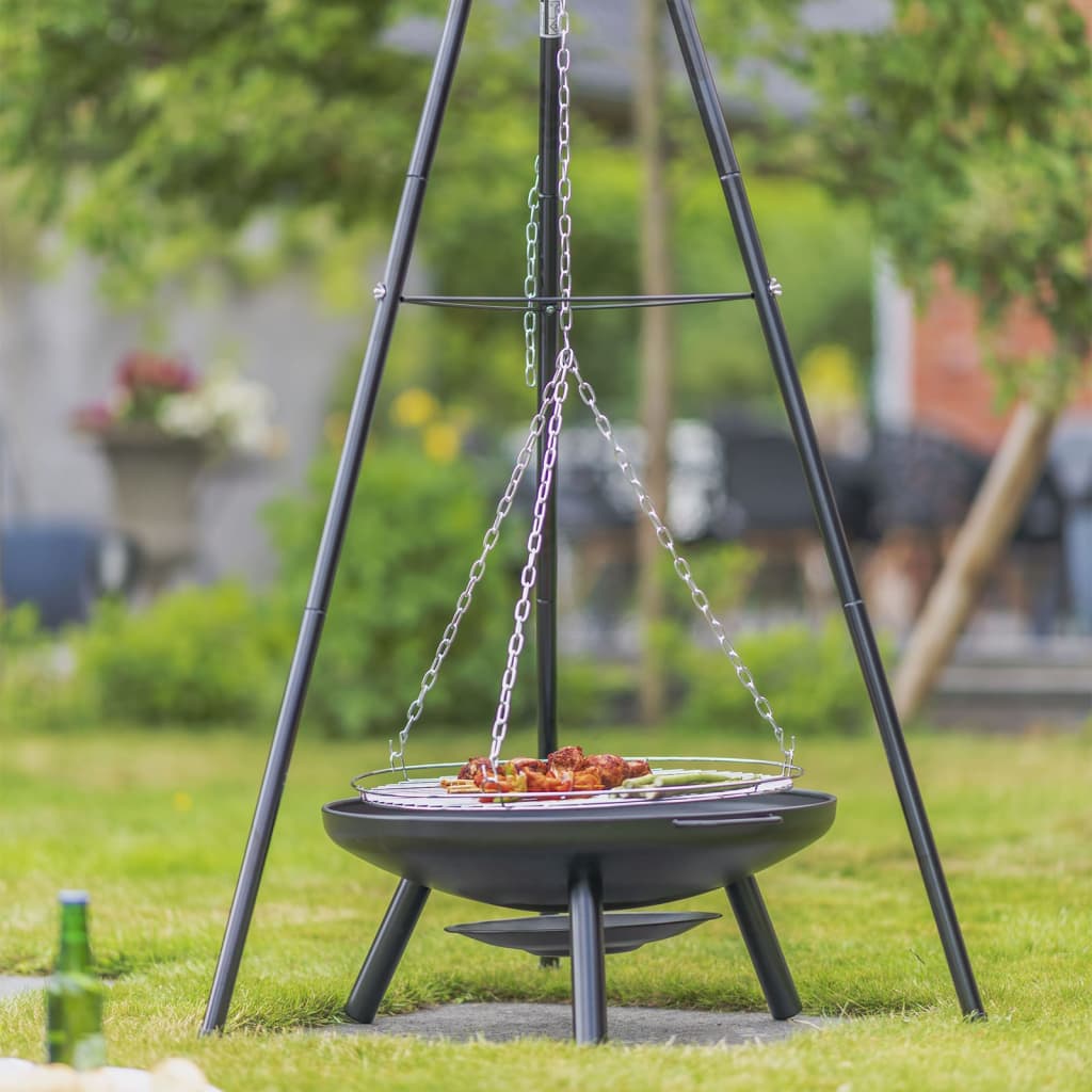 RedFire Garden Barbecue with Tripod and Fire Bowl 50 cm Black