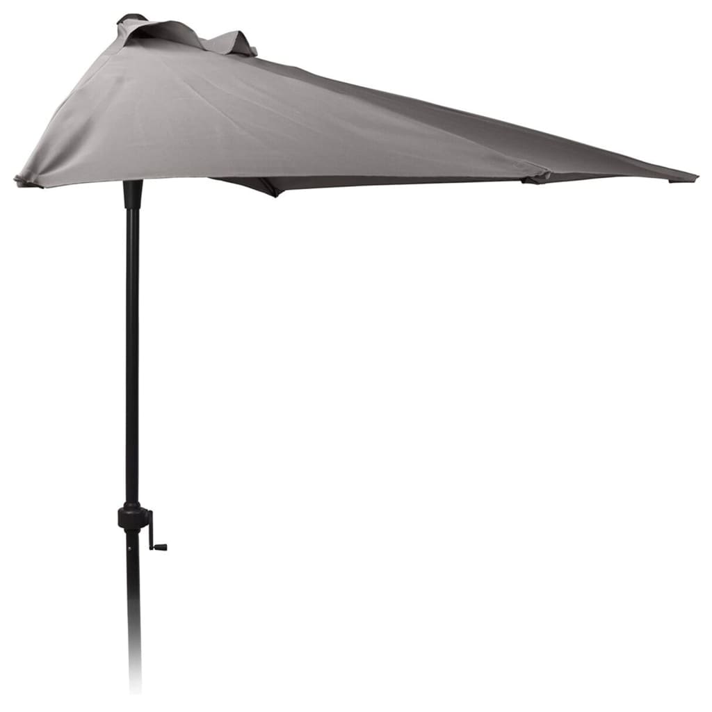ProGarden Parasol 250 cm Half Round Charcoal