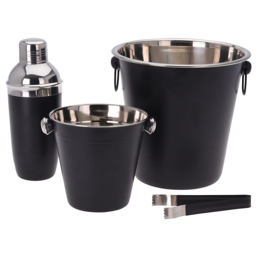 Excellent Houseware 4 Piece Barware Set Stainless Steel Matte Black
