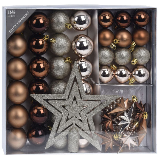 Ambiance 45 Piece Christmas Hanging Decoration Set Amber