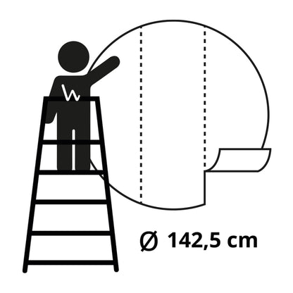 WallArt Wallpaper Circle Skyline with Junk Boat 142.5 cm