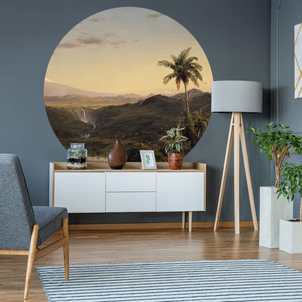 WallArt Wallpaper Circle The Americas 142.5 cm