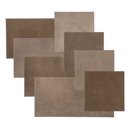 WallArt Leather Tiles Caine Pure Brown 32 pcs