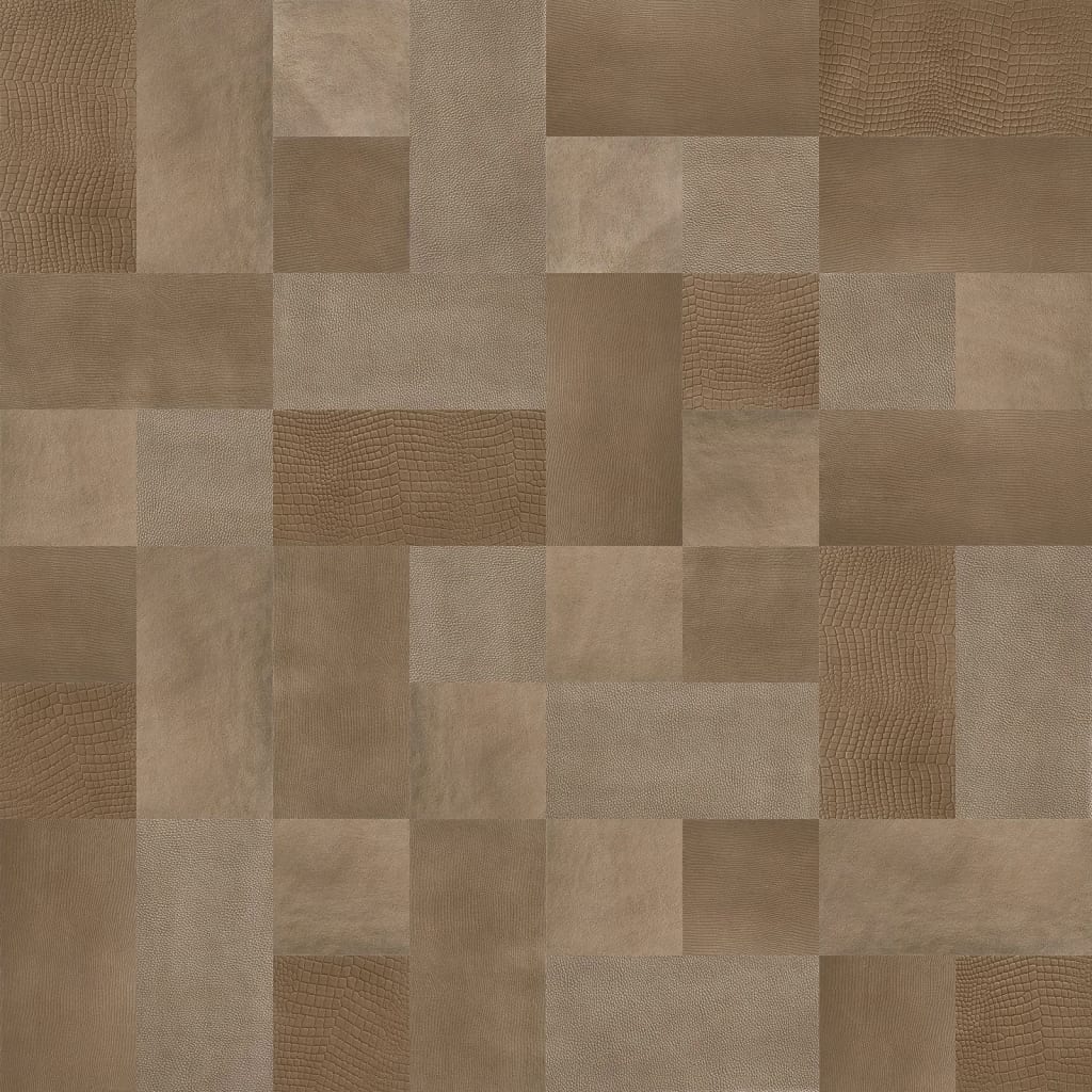 WallArt Leather Tiles Caine Pure Brown 32 pcs
