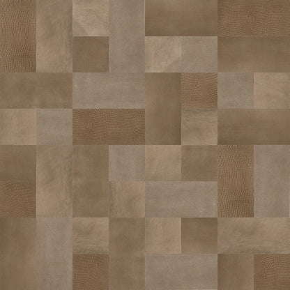 WallArt Leather Tiles Caine Pure Brown 32 pcs