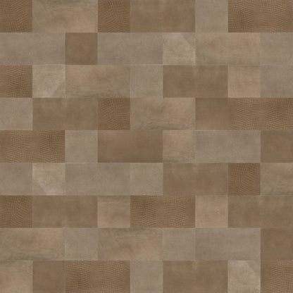 WallArt Leather Tiles Caine Pure Brown 32 pcs