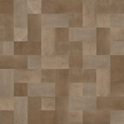 WallArt Leather Tiles Caine Pure Brown 32 pcs