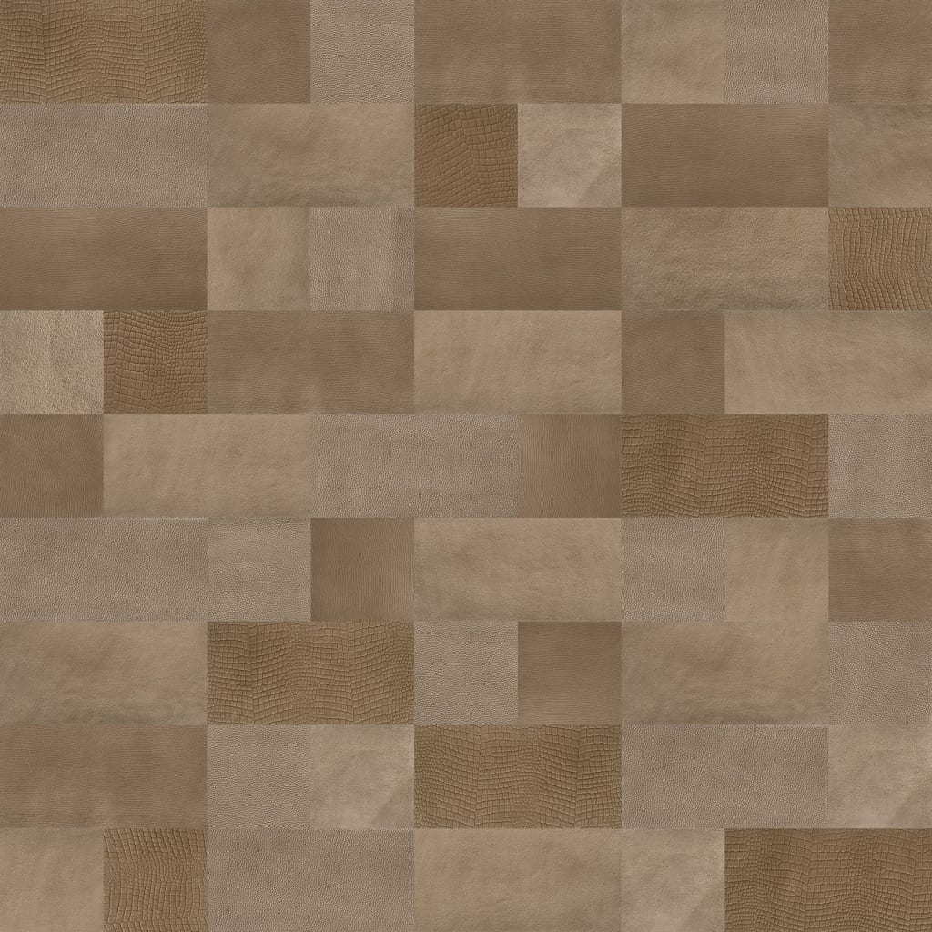 WallArt Leather Tiles Caine Pure Brown 32 pcs