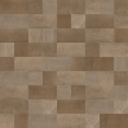 WallArt Leather Tiles Caine Pure Brown 32 pcs