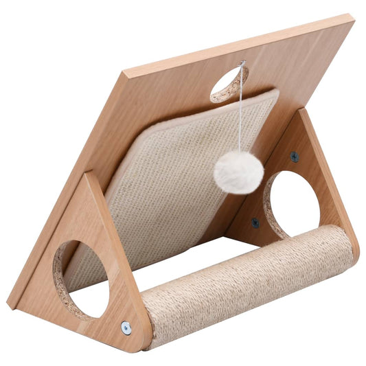 Berkfield Cat Scratcher Triangle with Sisal Scratching Mats 40 cm