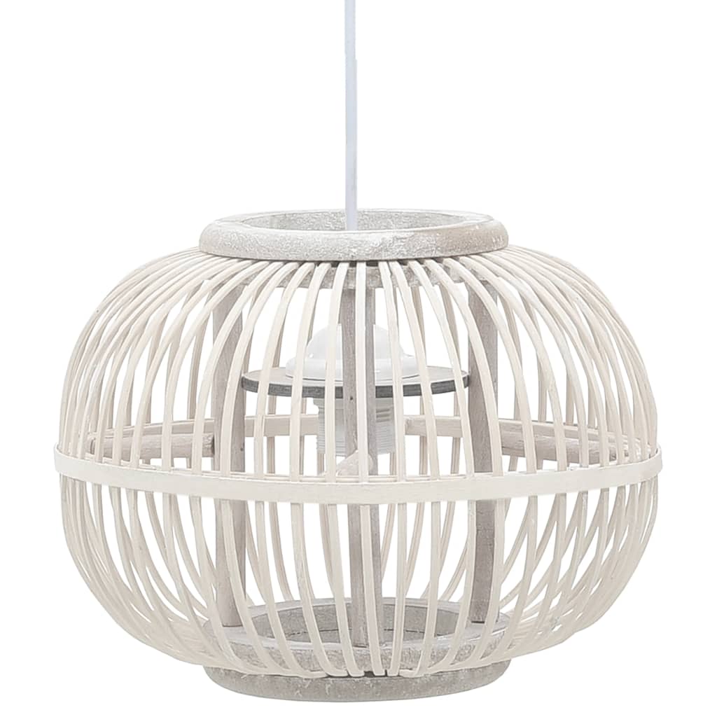 Berkfield Pendant Lamp White Willow 40 W 30x22 cm Globe E27