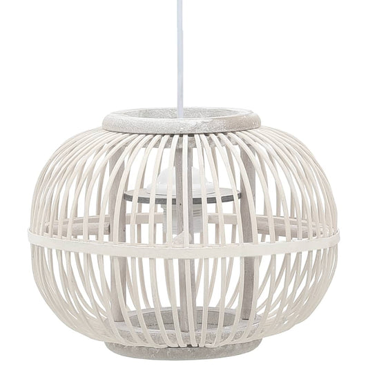 Berkfield Pendant Lamp White Willow 40 W 30x22 cm Globe E27
