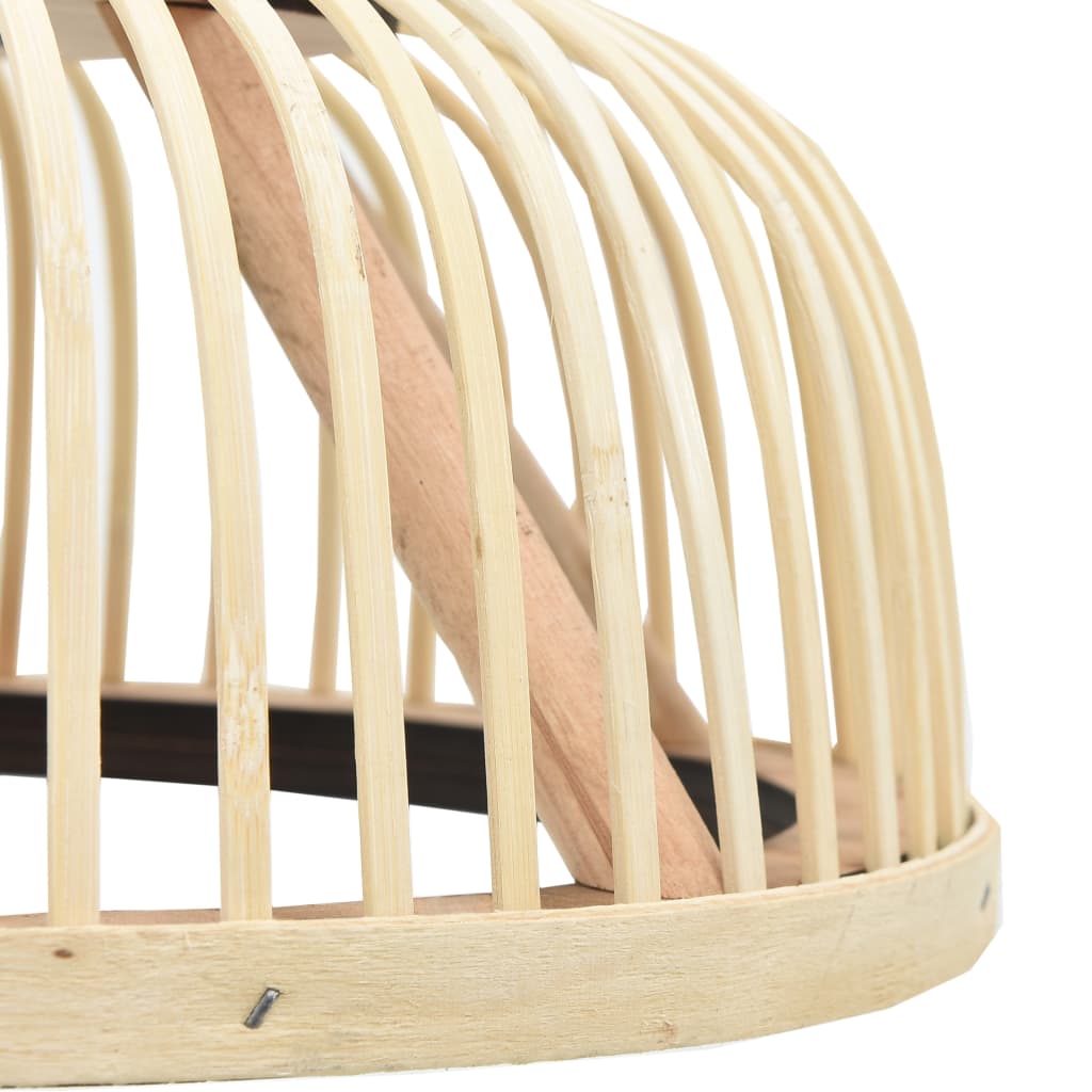 Berkfield Pendant Lamp Bamboo 40 W 30x12 cm Semicircle E27
