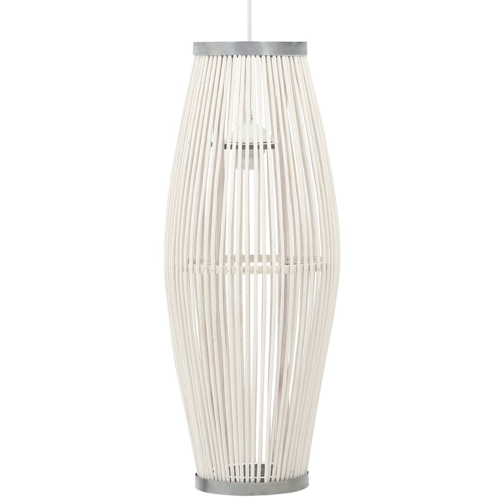 Berkfield Pendant Lamp White Willow 40 W 23x55 cm Oval E27