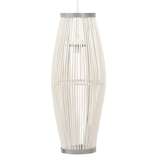 Berkfield Pendant Lamp White Willow 40 W 23x55 cm Oval E27