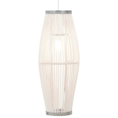 Berkfield Pendant Lamp White Willow 40 W 23x55 cm Oval E27