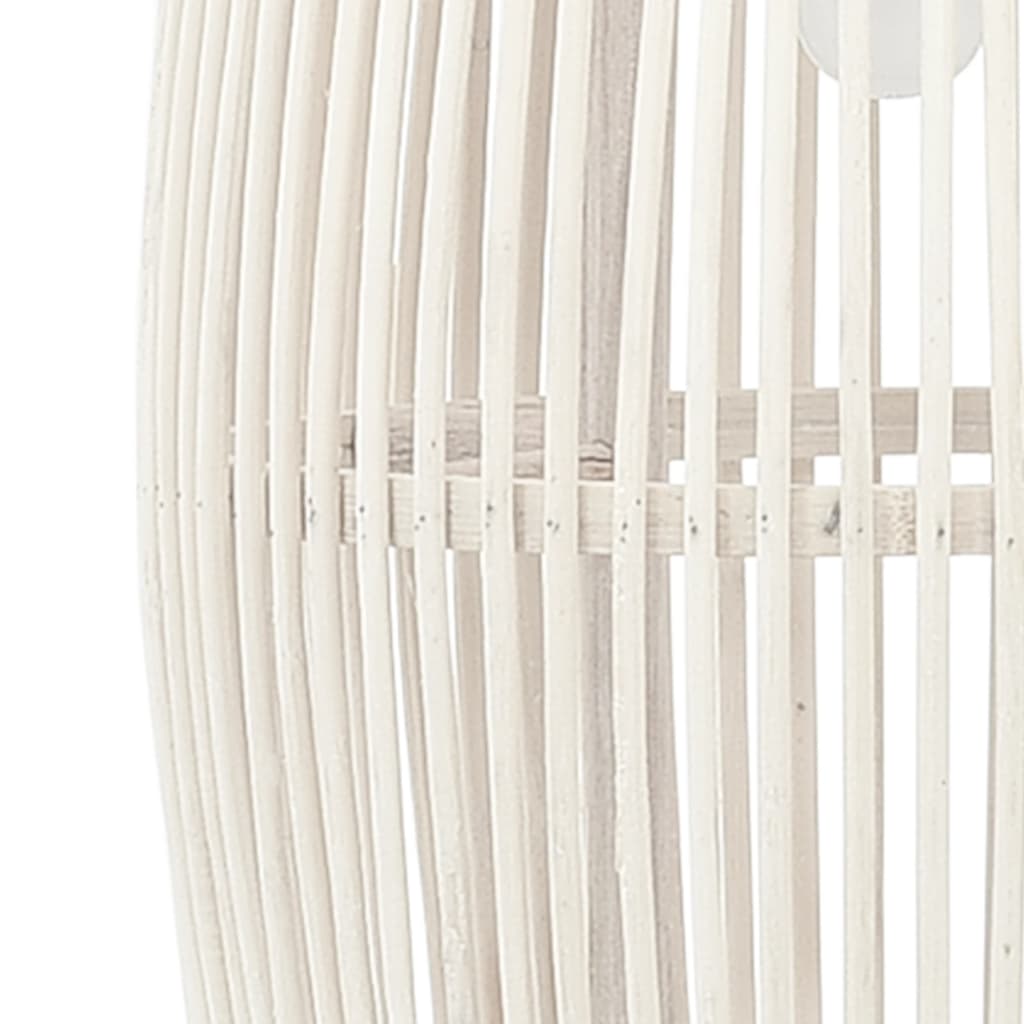 Berkfield Pendant Lamp White Willow 40 W 23x55 cm Oval E27