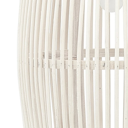 Berkfield Pendant Lamp White Willow 40 W 23x55 cm Oval E27