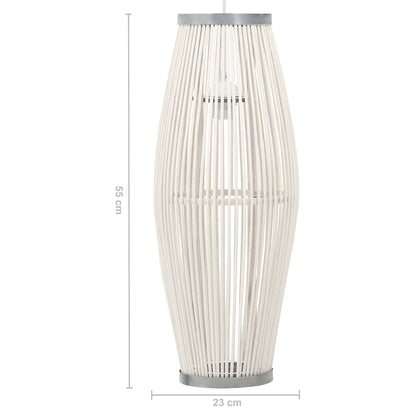 Berkfield Pendant Lamp White Willow 40 W 23x55 cm Oval E27