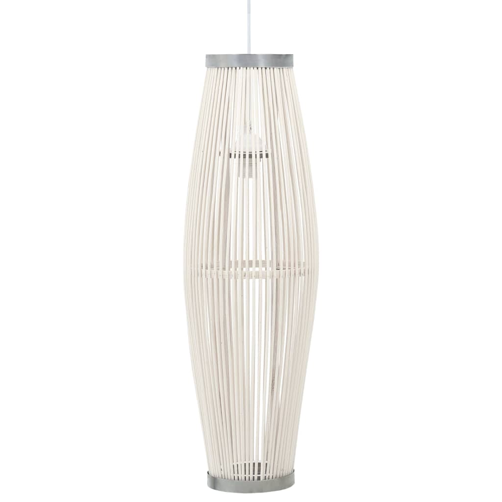 Berkfield Pendant Lamp White Willow 40 W 27x68 cm Oval E27