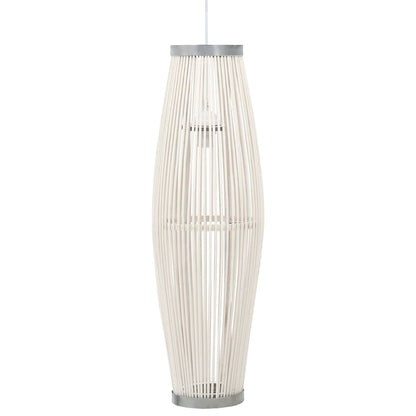 Berkfield Pendant Lamp White Willow 40 W 27x68 cm Oval E27