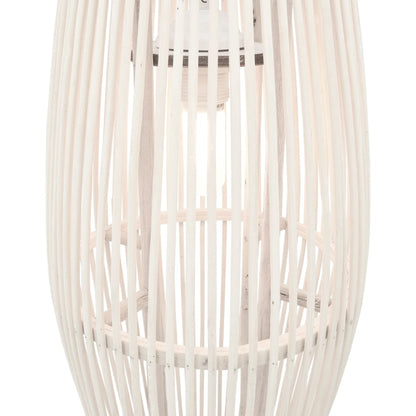 Berkfield Pendant Lamp White Willow 40 W 27x68 cm Oval E27