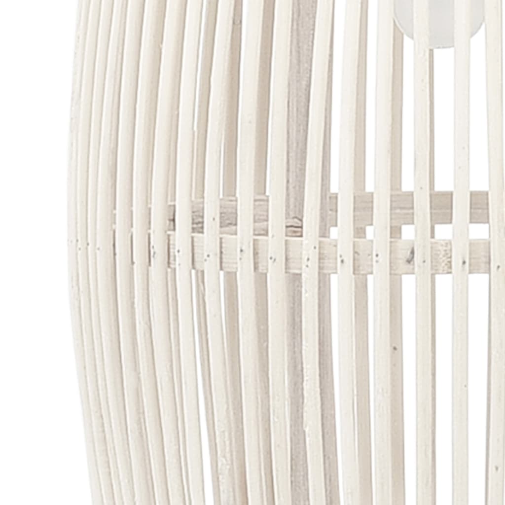 Berkfield Pendant Lamp White Willow 40 W 27x68 cm Oval E27