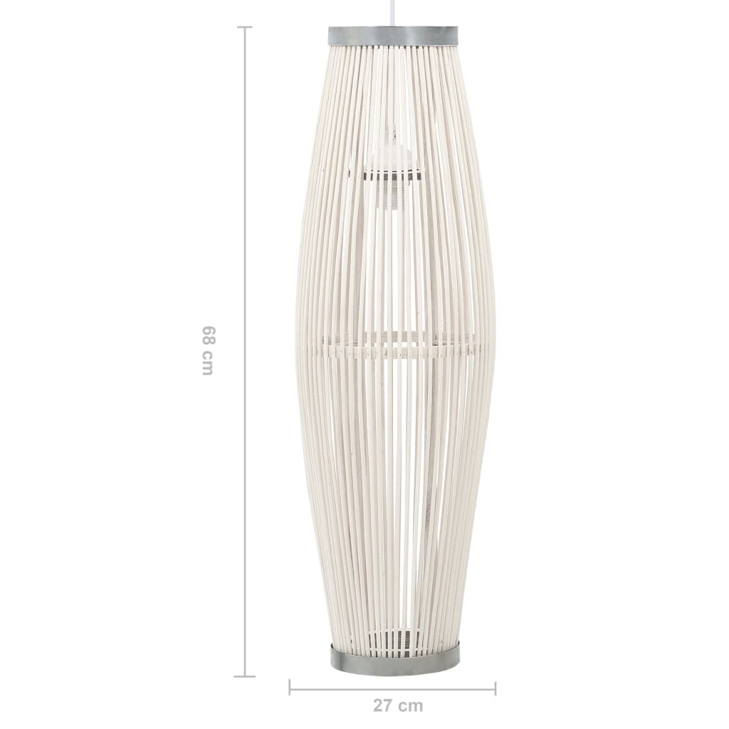 Berkfield Pendant Lamp White Willow 40 W 27x68 cm Oval E27