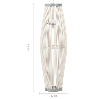 Berkfield Pendant Lamp White Willow 40 W 27x68 cm Oval E27