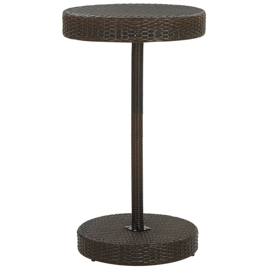 Berkfield Garden Table Brown 60.5x106 cm Poly Rattan
