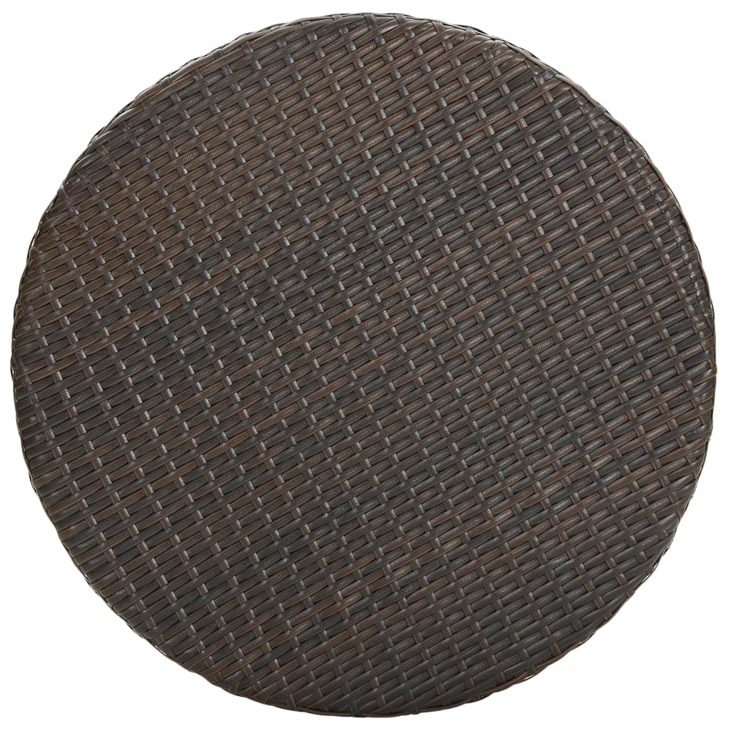 Berkfield Garden Table Brown 75.5x106 cm Poly Rattan