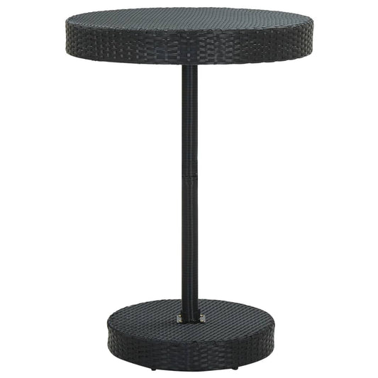 Berkfield Garden Table Black 75.5x106 cm Poly Rattan