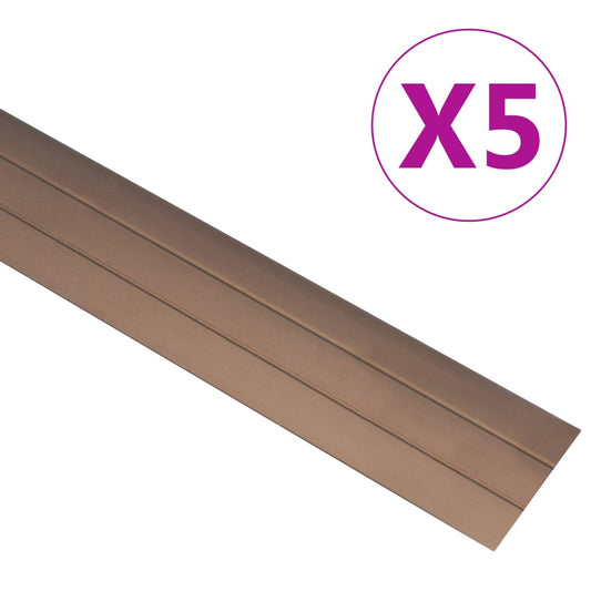 Berkfield Floor Profiles 5 pcs Aluminium 90 cm Brown
